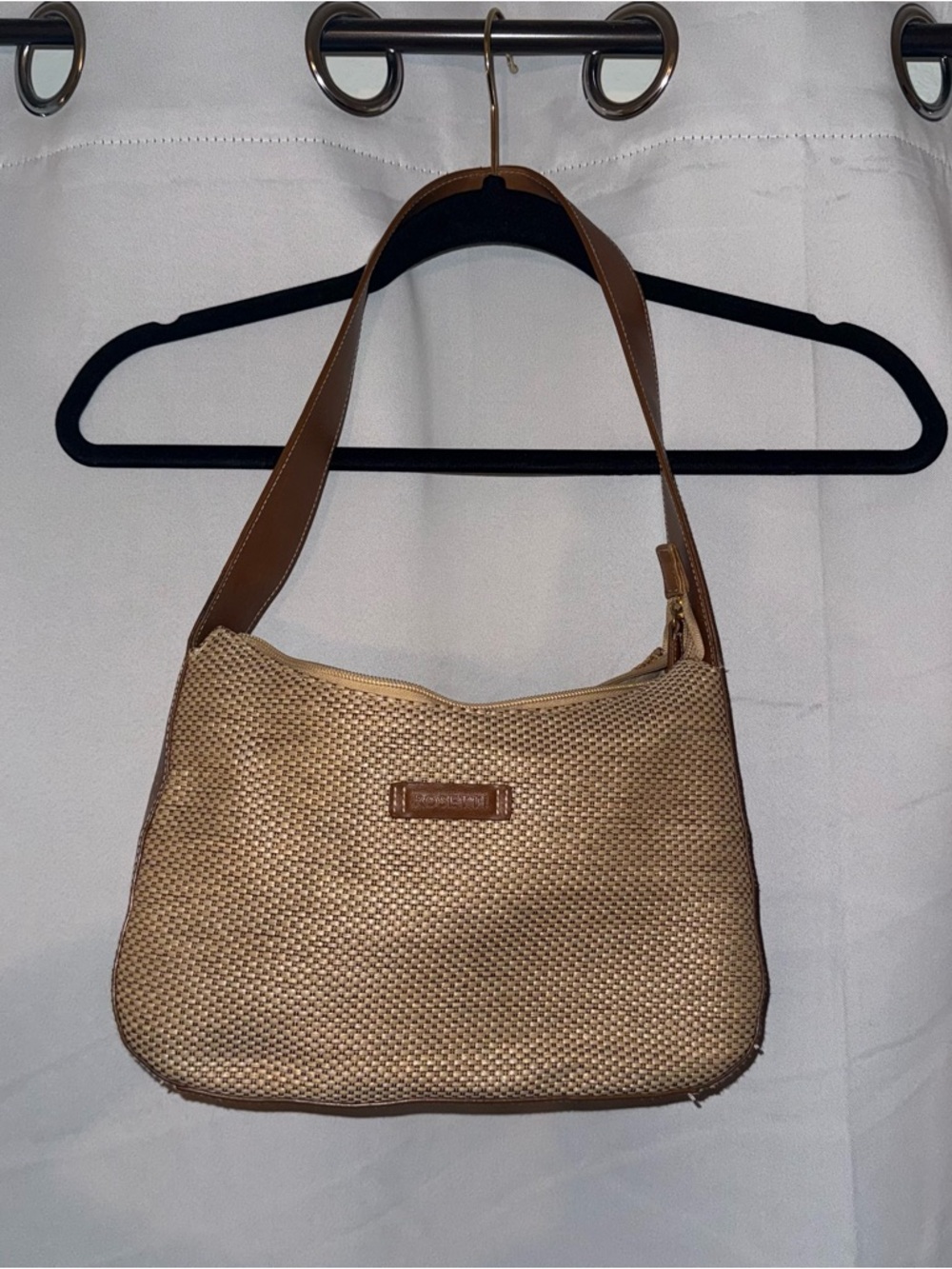 Rosetti Tan Woven Shoulder Bag